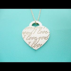 Tiffany & Co. I Love You Sterling Silver Necklace